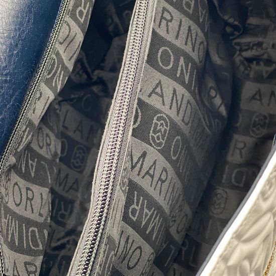 Сумка Marino Orlandi бело-голубая кожаная - фото 5, 