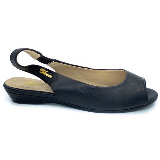 Босоножки Cover черные кожаные - фото 1, 