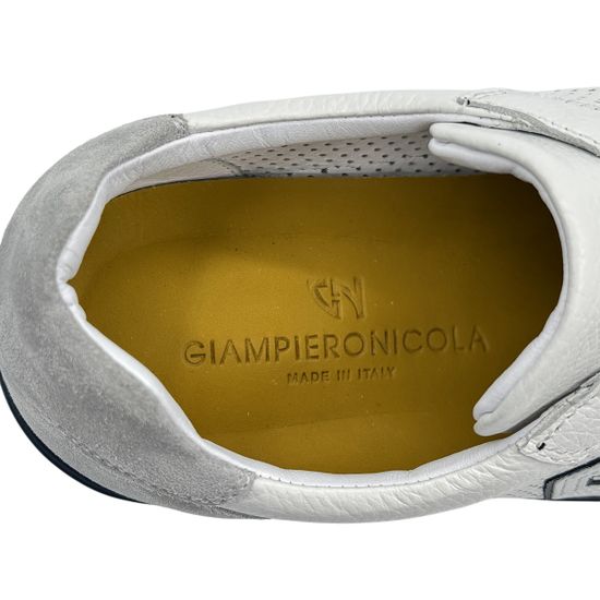 Кроссовки GIAMPIERONICOLA белые кожаные перфорированные - фото 7, 45504A GPN BIANCO