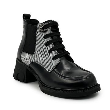 Ботинки TUFFONI черно-белые кожаные демисезонные - фото 2, 2424032LL TUF