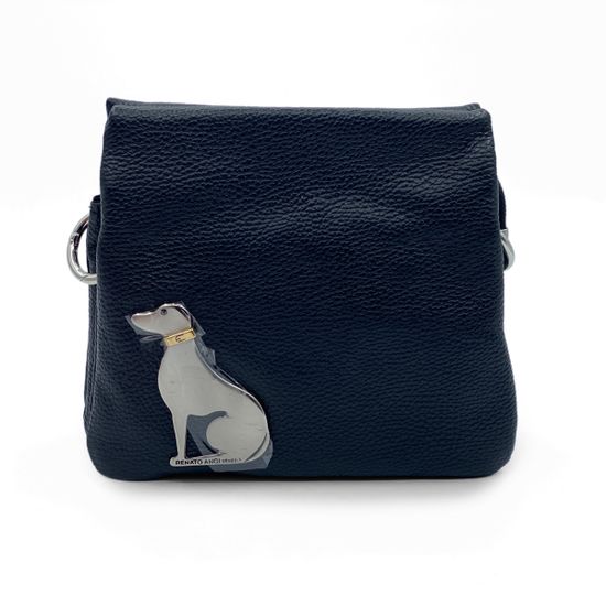 Сумка Renato Angi черная кожаная &quot;собака&quot; - фото 1, 