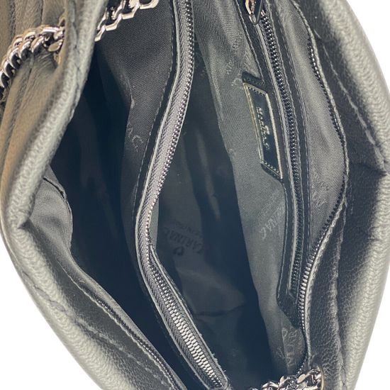 Сумка Marina Creazioni черная кожаная стеганая - фото 5, B6698 MC NERO NAPPA