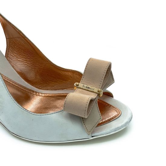 Босоножки Baldinini белые кожаные - фото 6, 