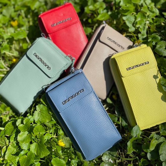 Сумочка кросс-боди Di Gregorio кожаная желтая - фото 5, 