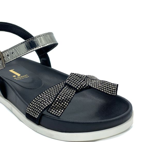 Босоножки Jeannot черно-серебряные - фото 6, 37061 JN