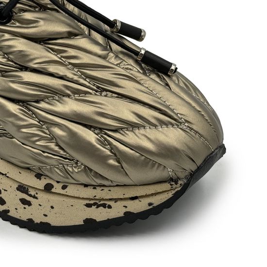 Кроссовки NILA&amp;NILA золотого цвета кожаные на меху - фото 6, NO6465M NIL ORO