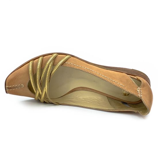 Балетки Fru.it бежевые кожаные - фото 4, 