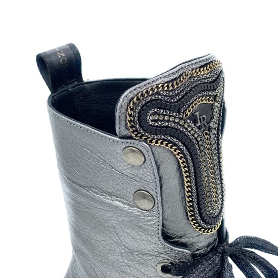 Ботинки Ilasio Renzoni серебряные кожаные Байка - фото 7, 3702 IR SILVER