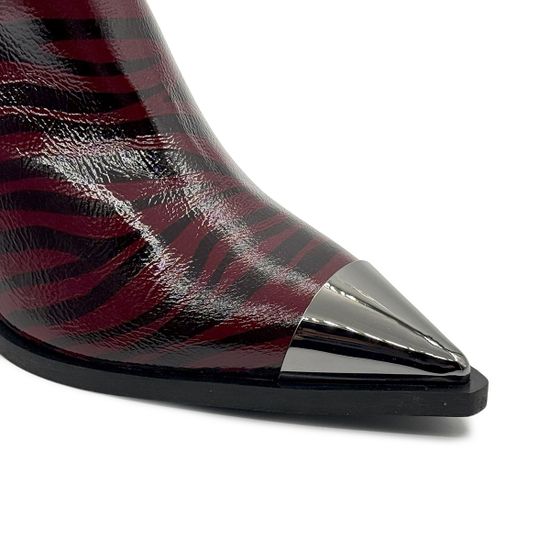 Ботильоны казаки MIMMU наплак принт &quot;зебра&quot; демисезонные - фото 6, M860M1 MIM ZEBRA