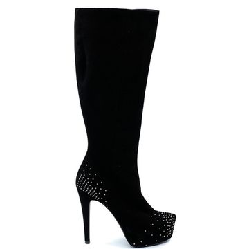 Сапоги Renzi черные замшевые демисезонные - фото 1, 414020 RZ