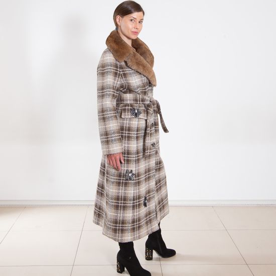 Пальто VOLPI в клетку - фото 3, 