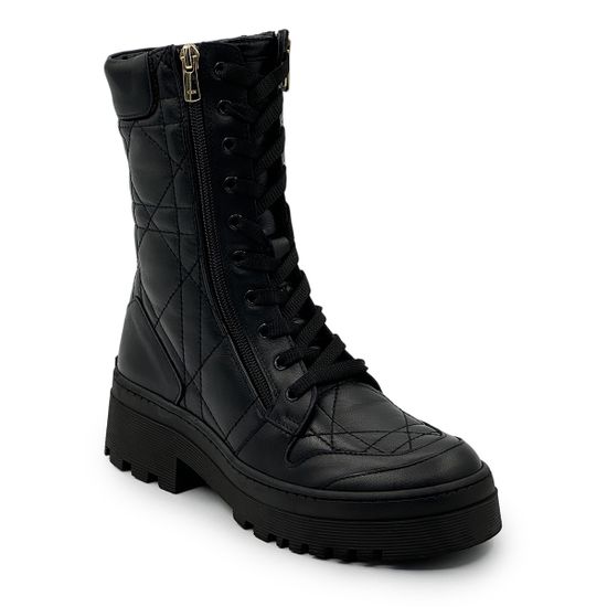 Ботинки берцы TUFFONI черные кожаные на байке - фото 2, 3624023LB TUF