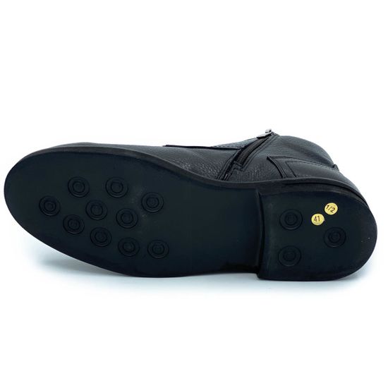 Ботинки Lab Milano черные кожаные МЕХ - фото 5, 