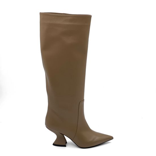 Сапоги TIFFI бежевые кожаные демисезонные - фото 1, G91/70A TI MOU