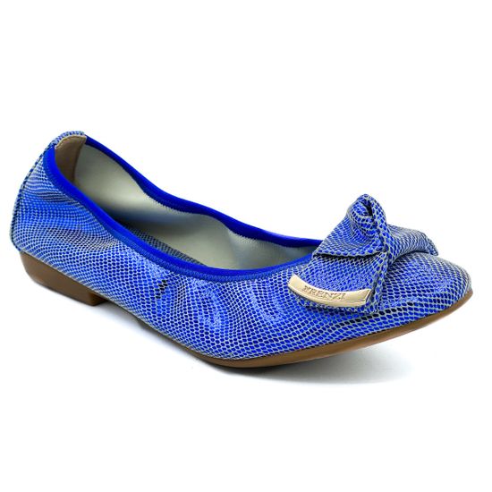 Балетки Renzi замша с лазерной обработкой синие - фото 2, 