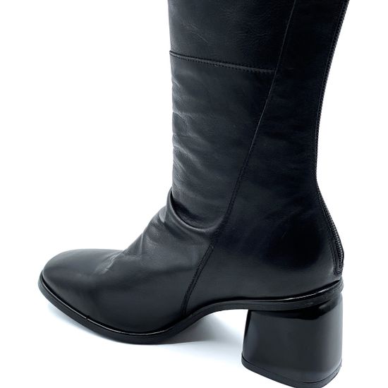 Сапоги Mimmu черные кожаные демисезонные - фото 6, FKBATY7 MIM