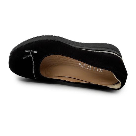 Туфли женские KELTON черные замшевые - фото 5, AL4102 KEL