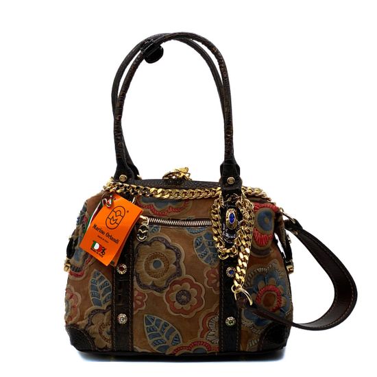 Сумка Marino Orlandi коричневая кожаная - фото 1, 