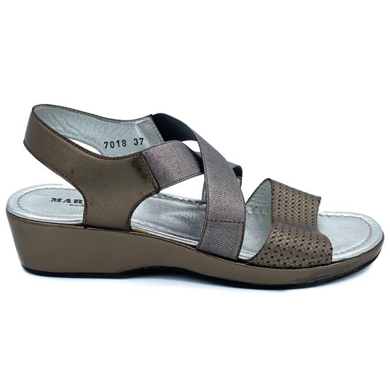 Босоножки Marzetti бронзовые кожаные - фото 1, 