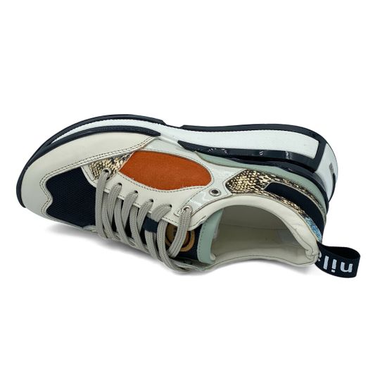 Кроссовки NILA NILA демисезонные мультиколор питон кожаные/замшевые - фото 5, NO5816 NIL MULT PITON