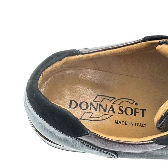 Сникеры Donna Soft черные/коричневые замша/наплак демисезонные - фото 7, DS1617 DS MORO