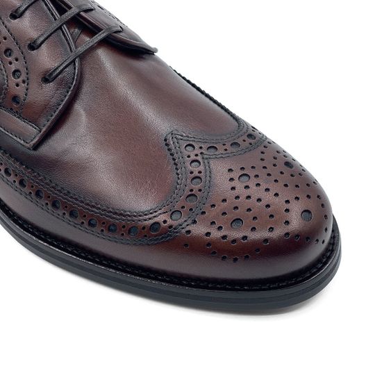 Туфли Броги Mario Bruni кожаные коричневые - фото 6, 64132 MB