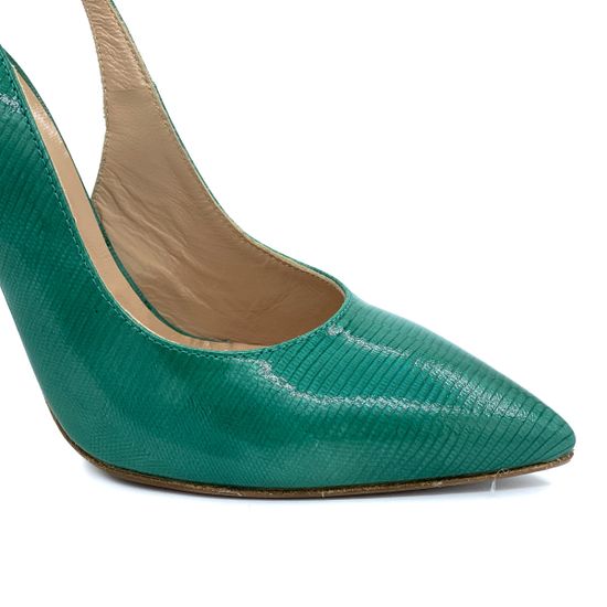 Босоножки Left&amp;Right зеленые из лакированной кожи - фото 6, 