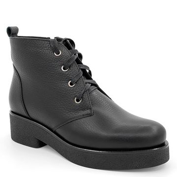 Ботинки Cover черные кожаные МЕХ - фото 2, 5102-2 COV