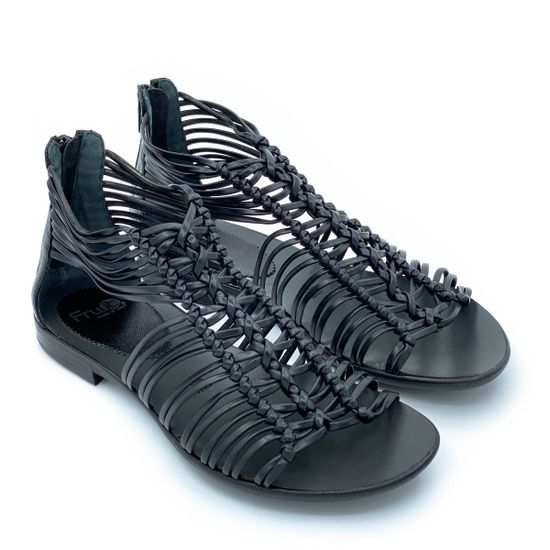 Босоножки Fru.it черные кожаные - фото 7, 