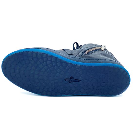 Ботинки женские Cesare Paciotti демисезонные кожаные синие - фото 4, 