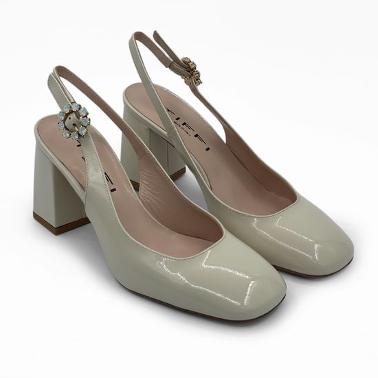 Туфли слингбэк Tiffi лакированная кожа бежевые - фото 7, TF50/70 TI BEIGE