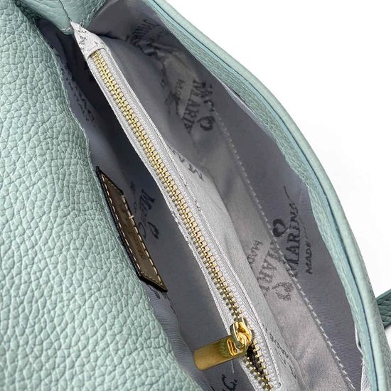 Клатч Marina Creazioni бирюзовый кожаный - фото 5, B6113 MC CELESTE