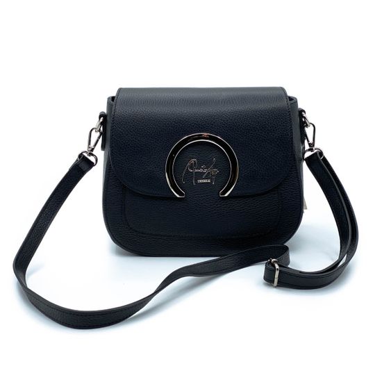 Сумка кросс-боди Renato Angi черная кожаная - фото 7, 