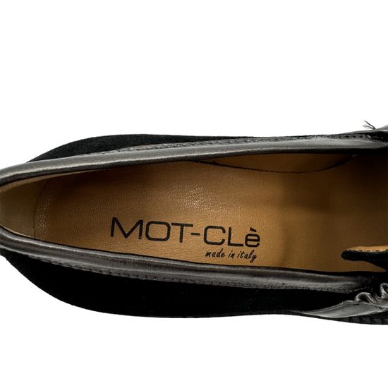 Лоферы MOT-CLE черные замшевые демисезонные - фото 7, MOT2778 MOT NERO