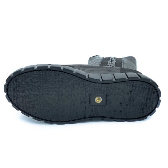 Ботинки Marcelo Lopez черные кожаные МЕХ - фото 4, RW02 ML