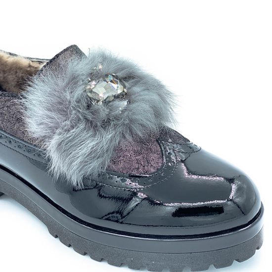 Полуботинки Marzetti черные наплак МЕХ - фото 6, 