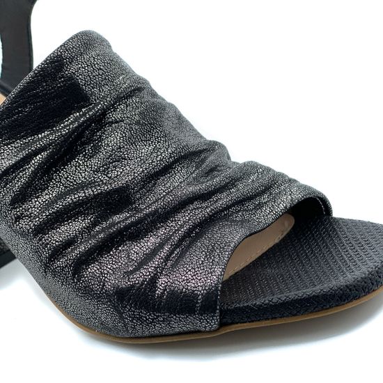 Босоножки Dei Colli из черной кожи с серебристым напылением - фото 6, 1MORE112 DC NERO