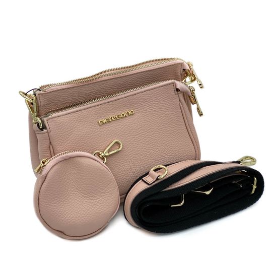 Клатч Di Gregorio розовый кожаный - фото 6, 