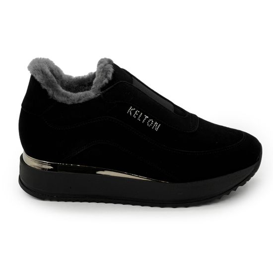 Полуботинки KELTON черные замшевые на меху - фото 1, AI0123M KEL NERO