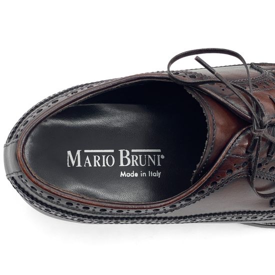 Туфли Броги Mario Bruni кожаные коричневые - фото 8, 63841 MB