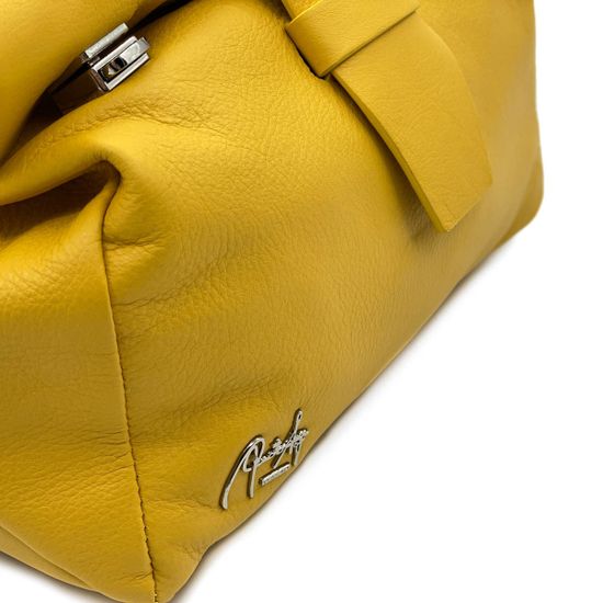 Сумка Renato Angi желтая кожаная - фото 6, 2701581 RA GIALLO