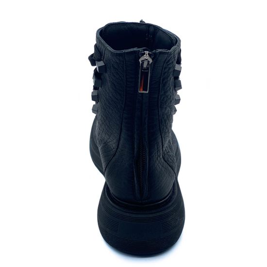 Ботинки 7AM черные кожаные демисезонные - фото 7, 