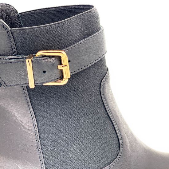 Ботильоны Cover черные кожаные байка - фото 6, 