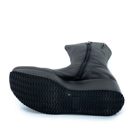 Полусапоги Kelton черные кожаные МЕХ - фото 4, 