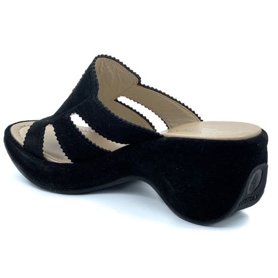 Сабо Kelton черные замшевые - фото 3, H0416 KEL