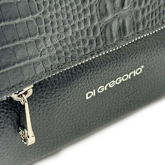 Клатч Di Gregorio черный кожаный - фото 5, 8680 DG NERO2026