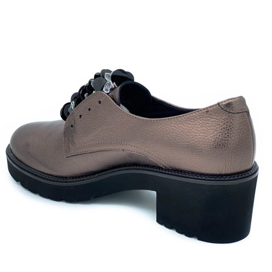 Полуботинки Donna Soft бронзовые кожаные - фото 3, DS0922J DS SMOG