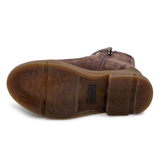 Ботинки CV COVER коричневые замшевые на шерсти - фото 4, 78229-3 COV