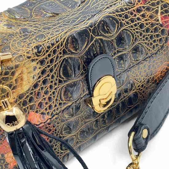Сумка Marino Orlandi бронзовая мультиколор кожаная - фото 4, 