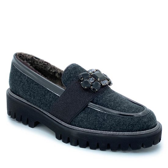 Полуботинки Pertini серые войлок МЕХ - фото 2, 182W15403D1 PRT